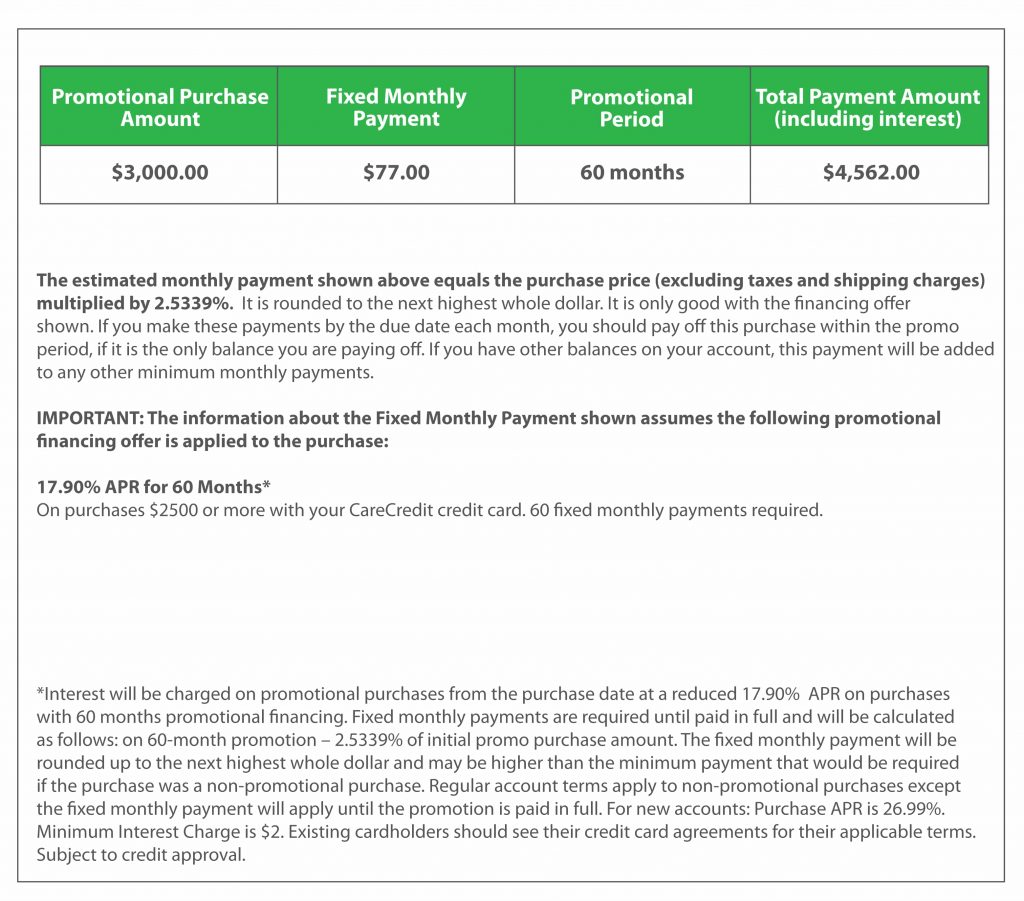 Hauser Ross Care Credit offer